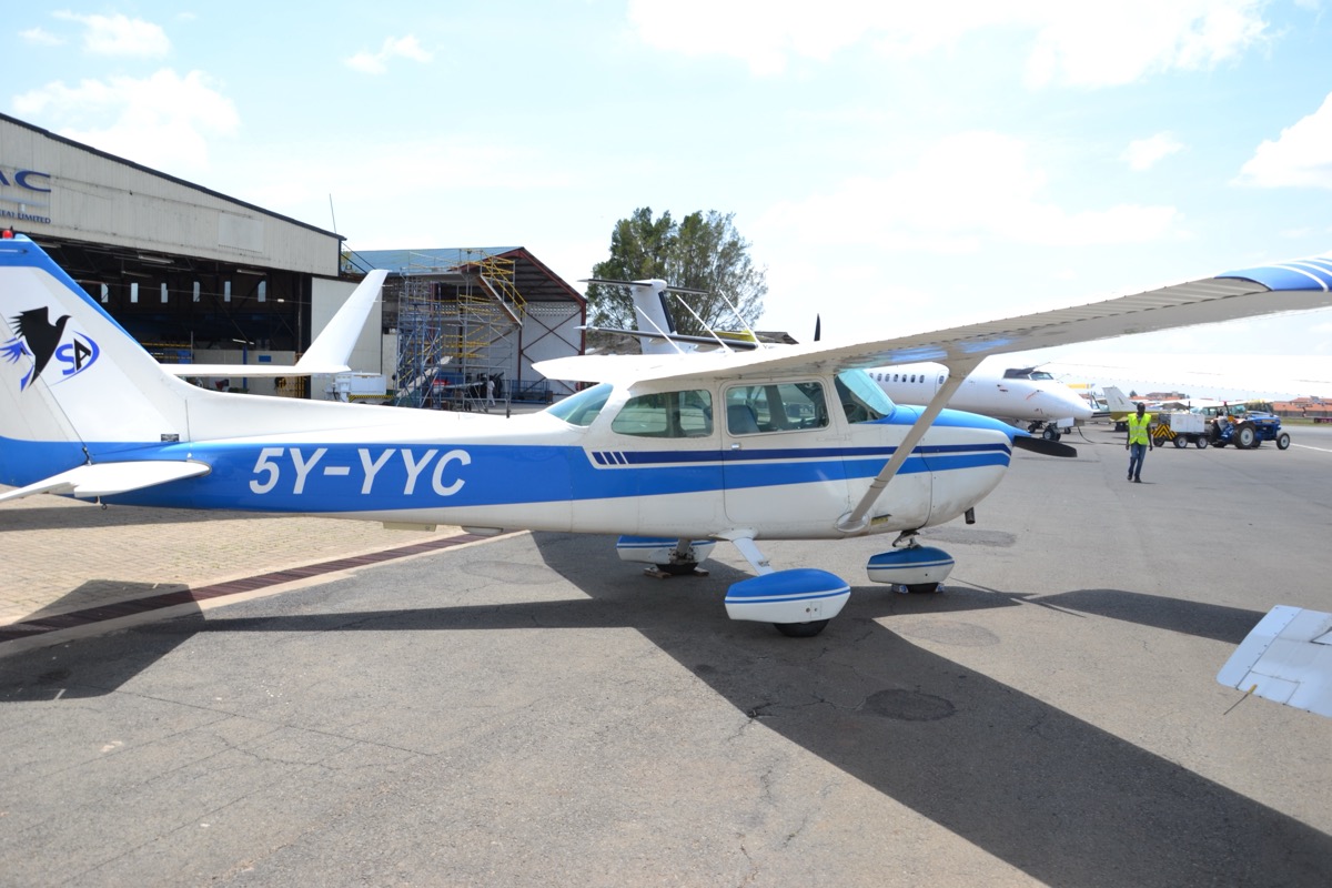 Cessna 172 Skyhawk registration 5Y-YYC used for pilot training at Standards Aviation Wilson Airport Nairobi