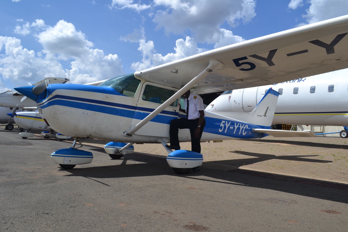 Cessna 172 5Y-YYC ready for pilot training departure at Wilson Airport Nairobi